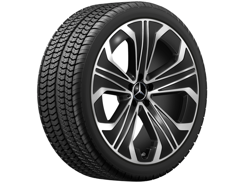 Cerchio a 5 razze, Aero, 53,3 cm (21 pollici), lucido, EQE, 265/40 R21/, nero, A29440102007X23