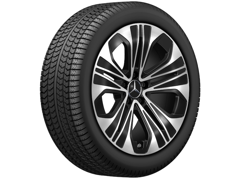 Cerchio a 5 razze, nero lucido, Continental, WinterContact TS 860 S MO, 245/45 R19 102H XL, invernale, Q44014111359A