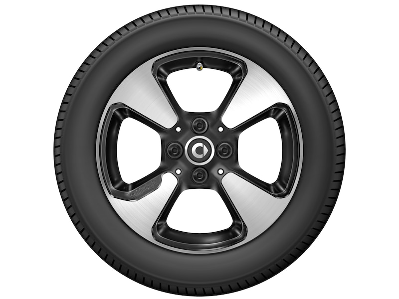 Cerchio in lega a 4 razze, 38,1 cm (15 pollici), lucido, smart, 185/60 R15/, nero, A4534015801