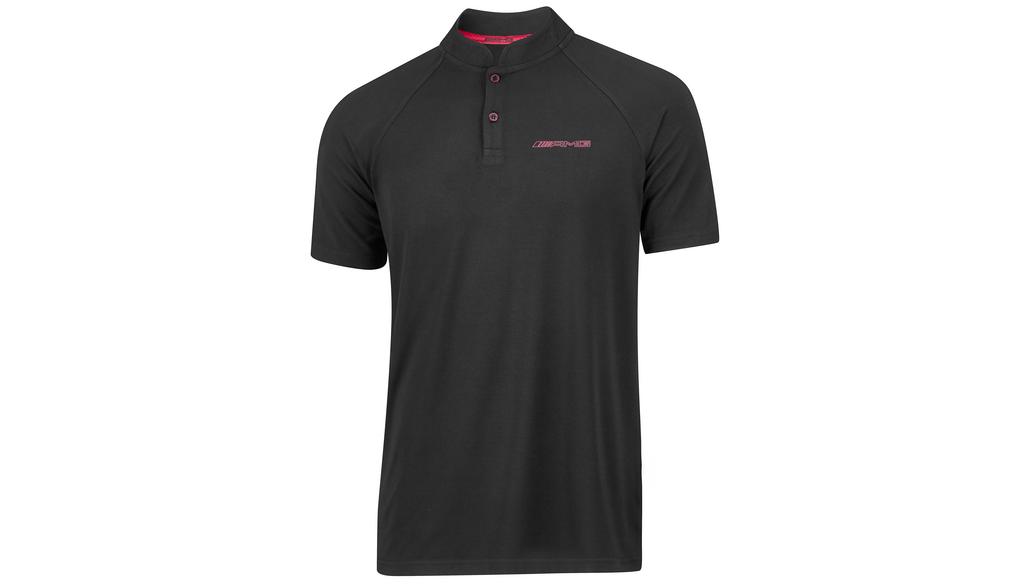 Polo AMG da uomo, nero/rosso, B66958899